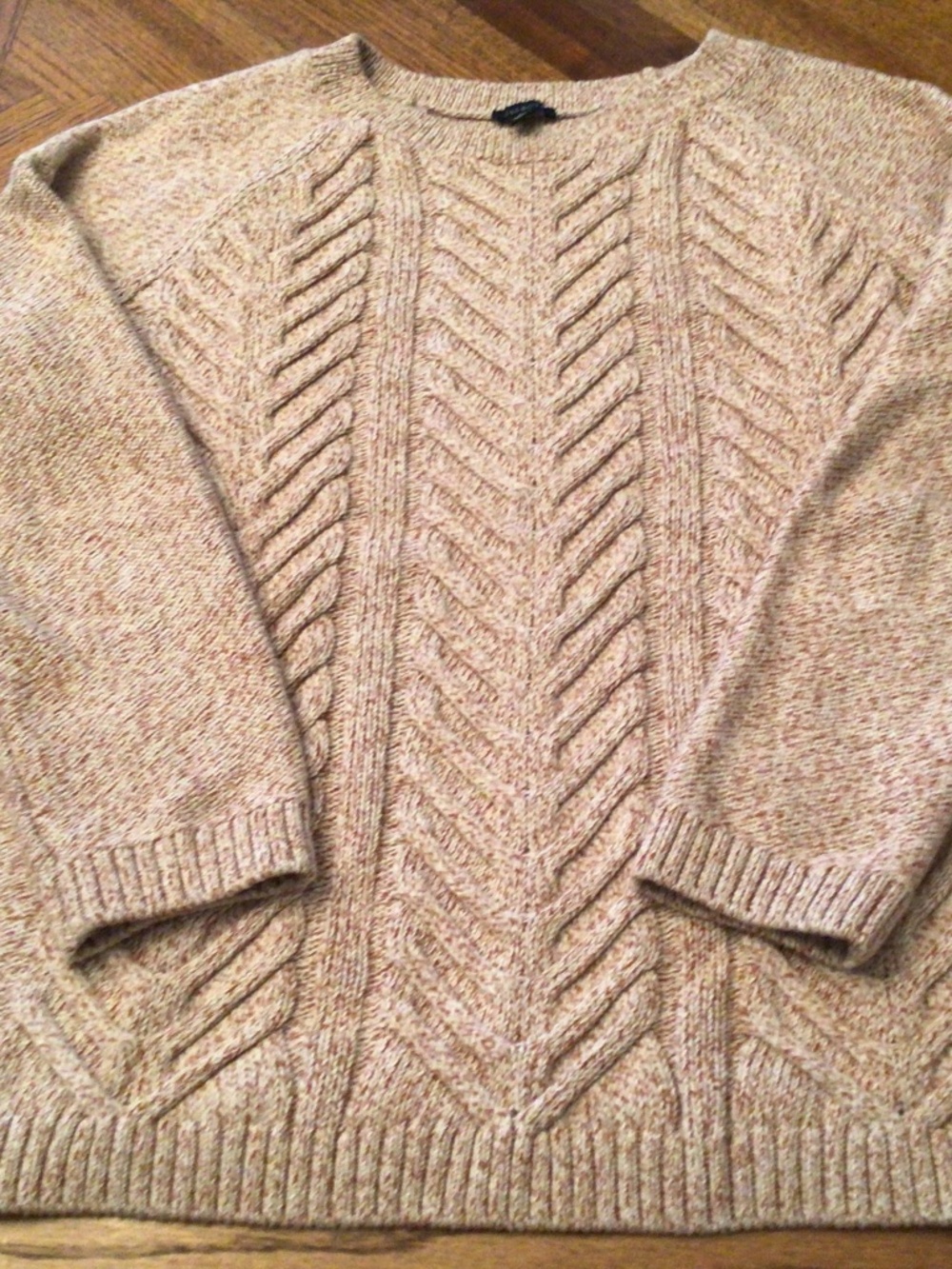 Talbots cable knit crew wick sweater, size large